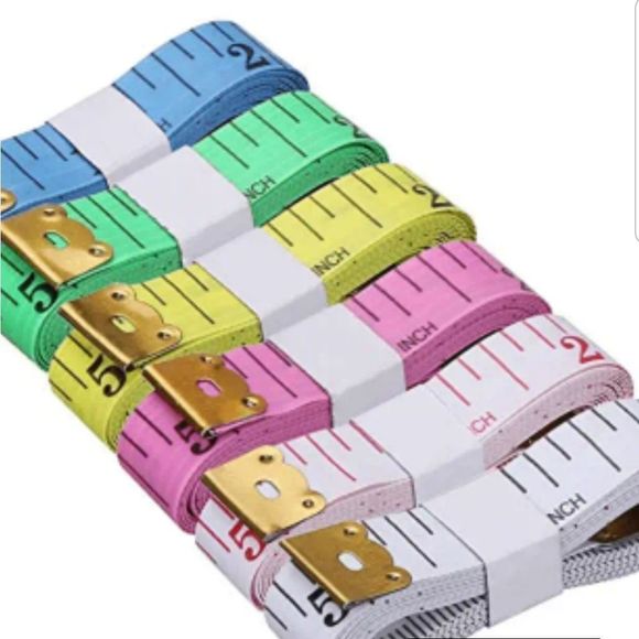 2 Pc. 5ft. Soft Measuring Tapes New Random Colors Only 11mm Width - Picture 2 of 6